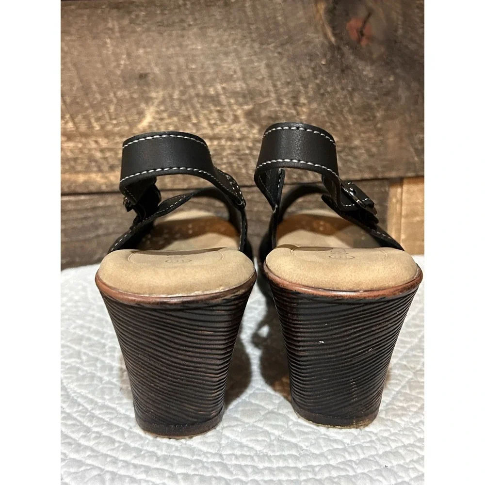 Patrizia by Spring Step Sling Back Sandals Sz 10 Bellagia Black EUC